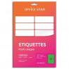 OFFICE STAR Boîte 100 étiquettes adhésives multiusage format A5 210x148mm. Planche A4. Coloris vert