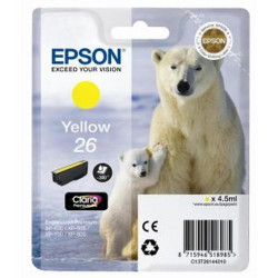 EPSON Cartouche jet d&#39;encre N&deg;26 - Ours polaire - T2614 - Jaune - C13T26144012