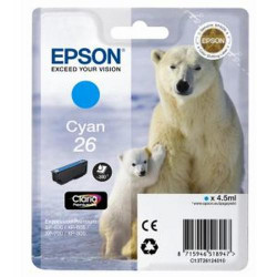 EPSON Cartouche jet d&#39;encre N&deg;26 - Ours polaire - T2612 - Cyan - C13T26124012