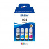 EPSON Pack de 4 bouteilles d'encre Ecotank N&deg;104 C13T00P640