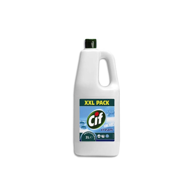 CIF PROFESSIONAL Flacon crème à récurer 2 Litres XXL, toutes surfaces lavables