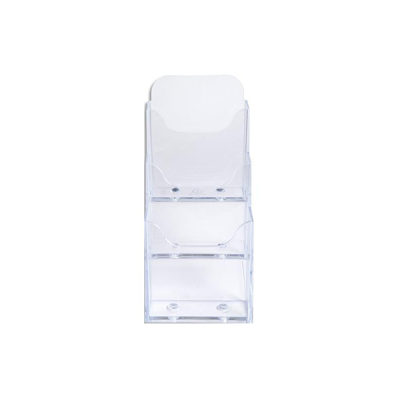 EXACOMPTA Porte-brochures 3 compartiments DL 1/3 A4 - Cristal 73158D