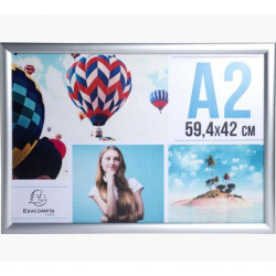 EXACOMPTA Cadre photo mural aluminium format A2 - Cristal 8294358D