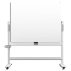 NOBO Tableau blanc pivotant &agrave; 360&deg; mobile MOVE&amp;MEET. Dim: 1500 x 1200 mm.