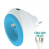 WATT &amp; CO Prise murale BeWatt avec chargeur USB r&eacute;versible Bleu