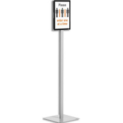 DURABLE Pr&eacute;sentoir sur pied INFO STAND BASIC A4, affichage 2 c&ocirc;t&eacute;s. Livr&eacute; avec 2 DURAFRAME MAGNETIC