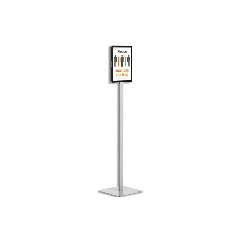 DURABLE Pr&eacute;sentoir sur pied INFO STAND BASIC A4, affichage 2 c&ocirc;t&eacute;s. Livr&eacute; avec 2 DURAFRAME MAGNETIC