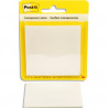 POST-IT Bloc de 36 feuilles repositionnable. Format 73 mm x 73 mm. Notes transparentes. Sous blister