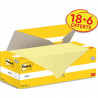 POST-IT Pack Avantage 24 blocs repositionnables de 100 feuilles 654. Format 76x76mm. Coloris Jaune