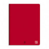 PLEIN CIEL Cahier piqûre 24x32cm 48 pages grands carreaux Seyès 90g. Couverture polypro Rouge