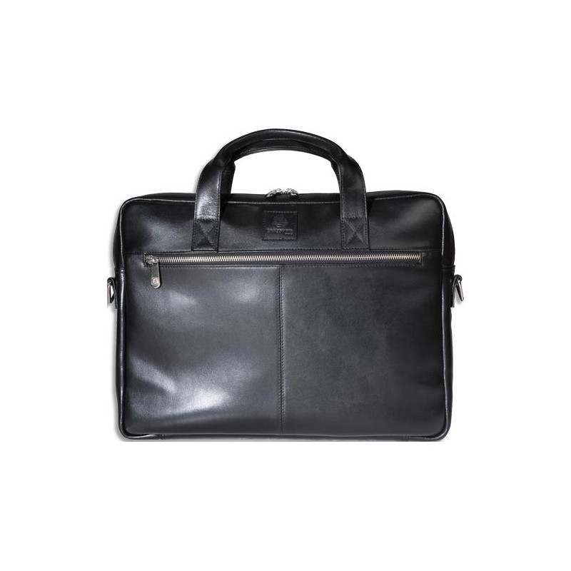 EXACOMPTA Sacoche EXACTIVE en cuir, 1 compartiment dont 1 poche renforcée pour PC jusqu'au format 15,6''
