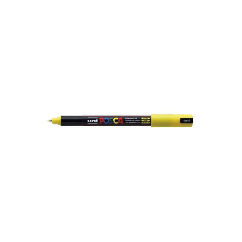 POSCA MARKER Marqueur pointe calibrée extra-fine, à base d'eau, encre à pigmentation Jaune