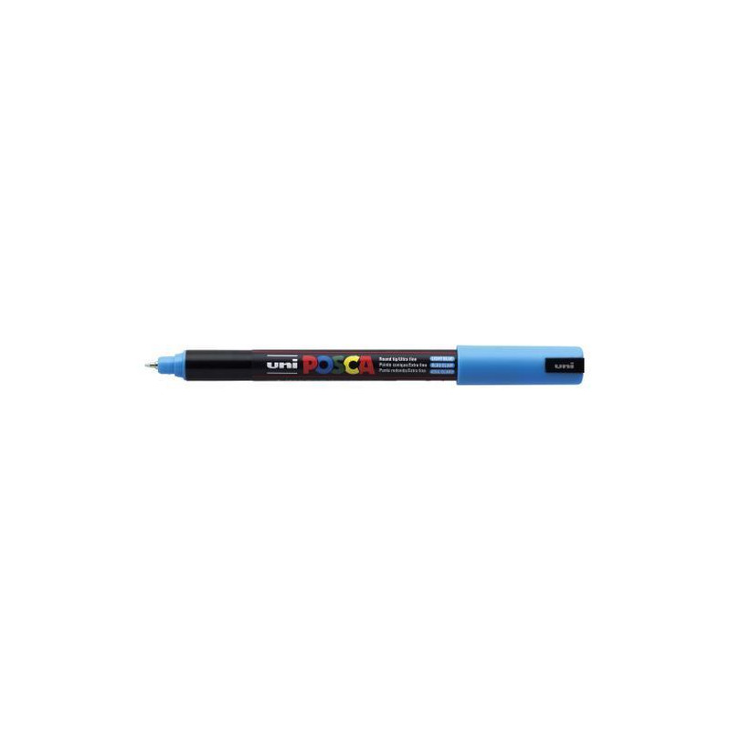 POSCA MARKER Marqueur pointe calibrée extra-fine, à base d'eau, encre à pigmentation Bleu Clair