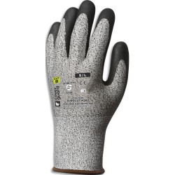 COVERGUARD Paire gants anticoupure B, enduction palmaire mousse nitrile, dext&eacute;rit&eacute; optimis&eacute;e, grip, T9