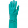 COVERGUARD Paire gants protection chimie nitrile int&eacute;rieur coton flock&eacute;, grip,absorption transpiration T8