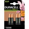 DURACELL Blister de 4 accus rechargeables AAA HR3 850 mAh 05000394039308