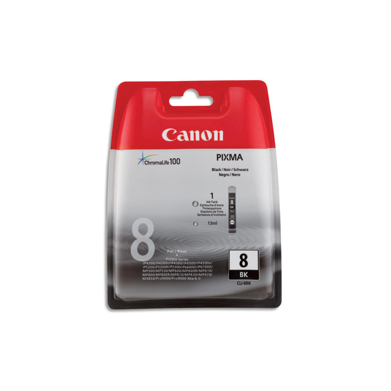 CANON Cartouche Jet d'encre Noir CLI8BK
