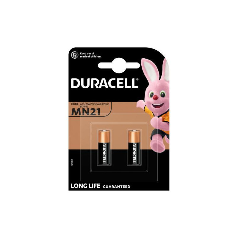 DURACELL Piles alcalines sp&eacute;ciales MN21 12V, lot de 2 (A23&#47;23A&#47;V23GA&#47;LRV08&#47;8LR932)