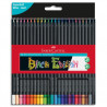 FABER CASTELL Pochette de 24 crayons de couleur Black Edition