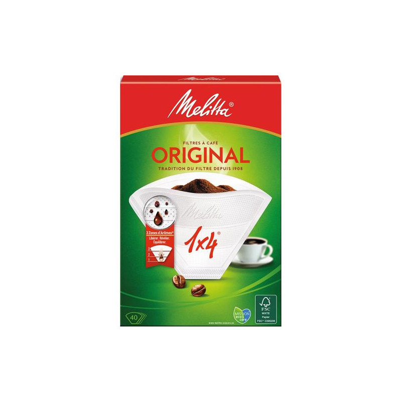 Bo&icirc;te de 40 filtres &agrave; caf&eacute; n&deg;4 MELITTA