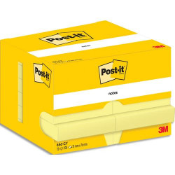 POST-IT Lot de 12 blocs repositionnables Format 5,1 x 7,6cm.