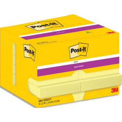 POST-IT Bloc notes repositionnables Super Sticky 90 feuilles 76x47,6 mm Jaune