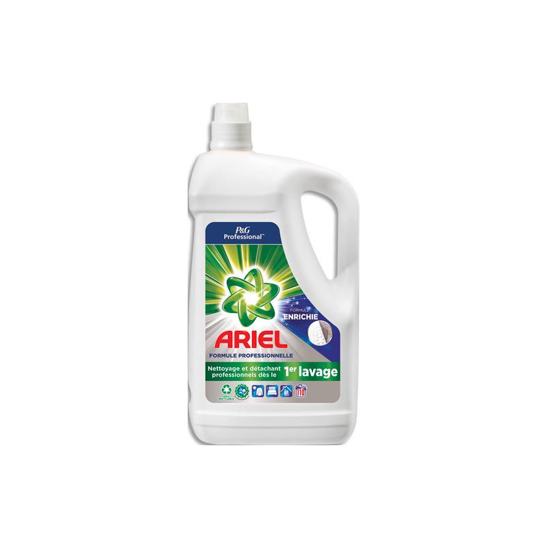 ARIEL Lessive liquide sp&eacute;ciale blancheur lavage &agrave; 30&deg;C - 110 doses - emballage recyclable