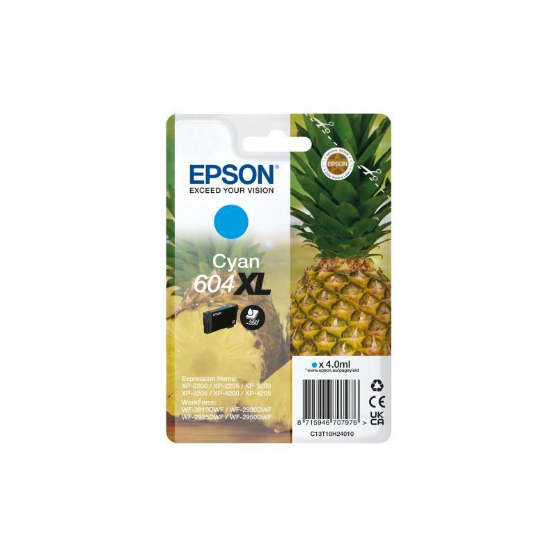 EPSON Cartouche Jet d'Encre Cyan 604 XL (T10H2) C13T10H24010