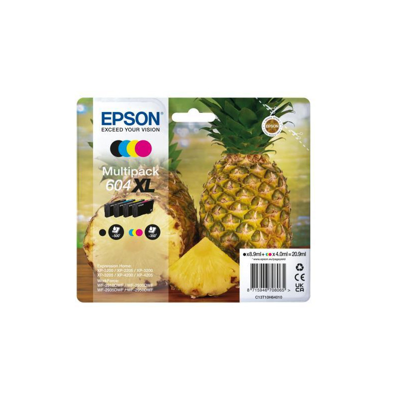 EPSON P/4 Cartouches Jet d'Encre 604 XL (T10H6) C13T10H64010