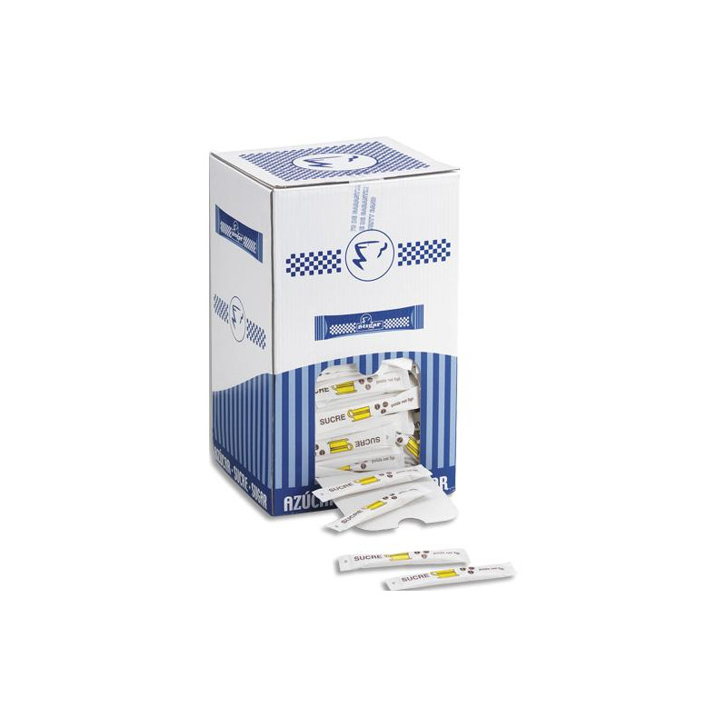 Boîte distributrice de 500 Buchettes de sucre Blanc 5g