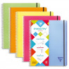 CLAIREFONTAINE Cahier Linicolor Proactive spirale PP 160p 5x5 format 22,5x29,7cm. Coloris assortis Fresh