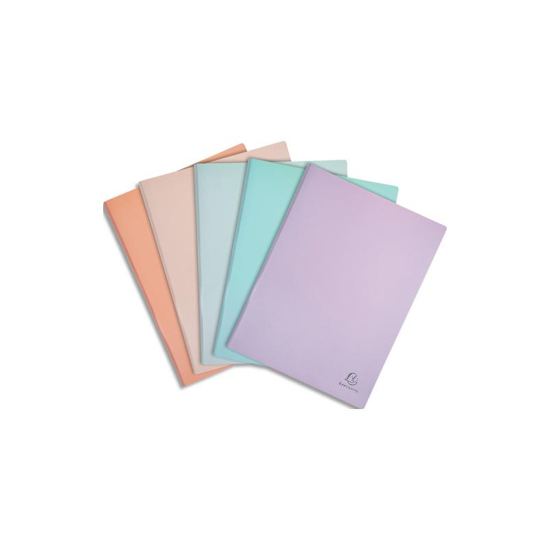 EXACOMPTA Protège-documents en polypropylène AQUAREL, 40 vues. Coloris assortis pastel