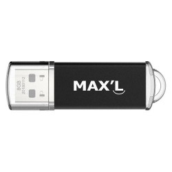 MAXELL Cl&eacute; USB 2.0 Max&#39;L Colors Noire 8Go