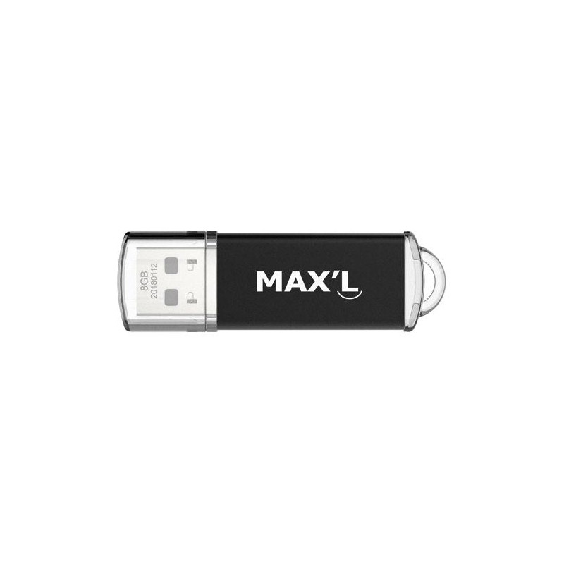 MAXELL Cl&eacute; USB 2.0 Max&#39;L Colors Noire 8Go