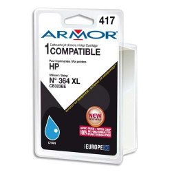 ARMOR compatible Jet d&#39;encre Cyan pour HP CB323EE K12573