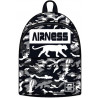 OXFORD Sac Borne Souple AIRNESS LIBERTY 1 cpt polyester 30x40x14 cm. D&eacute;cor s&eacute;rigraphi&eacute; Noir et Blanc