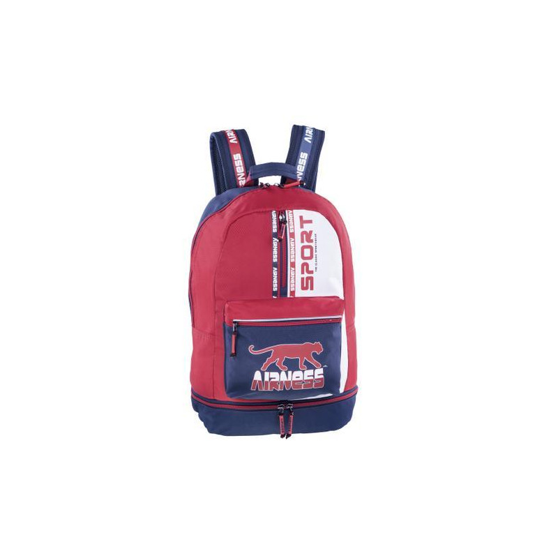 OXFORD Sac Borne Sple AIRNESS DEVONS BOYS 1 cmpt 30x40x14 cm. Rubber print, coloris Bleu, Rouge et Blanc