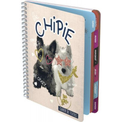 OXFORD CHIPIE TRIP Cahier textes RI 17x22cm 160 pages Sey&egrave;s Finition vernis paillettes 4 d&eacute;cors assortis