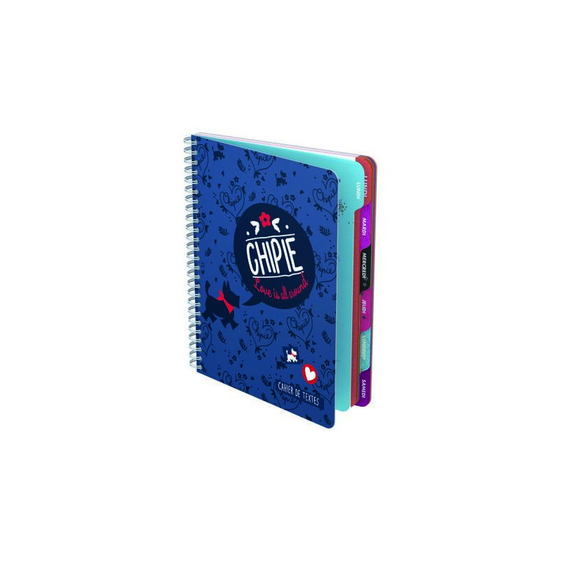 OXFORD CHIPIE MAGIC Cahier de textes RI 17x22cm couverture PP 160 pages Sey&egrave;s 3 d&eacute;cors assortis