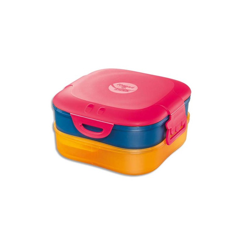 MAPED Boîte à déjeuner Picnik 3en1 capacité 740 ml Concept enfants Rose, en PP, 3 compartiments, &ea