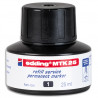 EDDING Recharge pour marqueur permanent E-21 de la gamme ECOLINE. Flacon de 25 ml. Encre noire