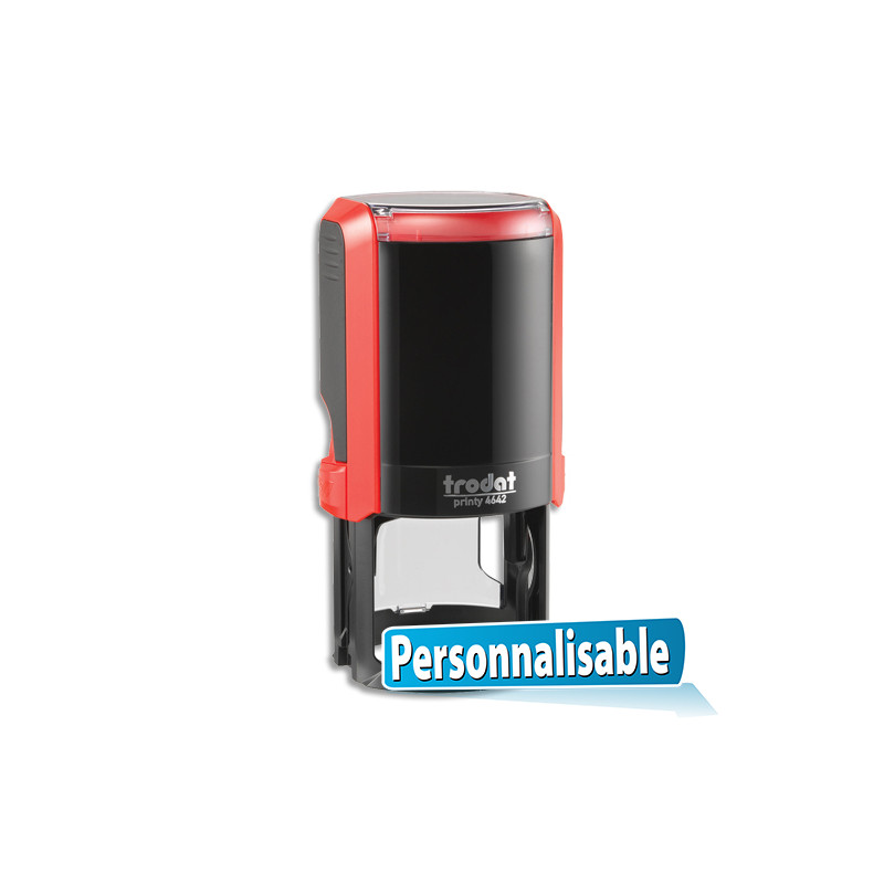TRODAT PRINTY 4642 - 8 lignes - tampon société personnalisable empreinte Ronde 40x40mm