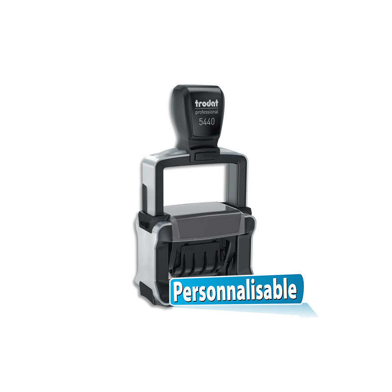 TRODAT PROLINE 5440 - 2+2 lignes - tampon société Dateur personnalisable empreinte 49x28mm