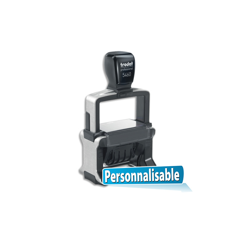 TRODAT PROLINE 5460 - 3+3 lignes - tampon société Dateur personnalisable empreinte 56x33mm