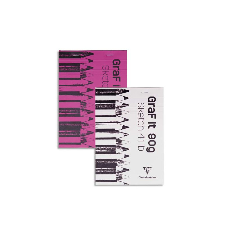 CLAIREFONTAINE Bloc de croquis Graf It format A5 80 pages microperforées 90g