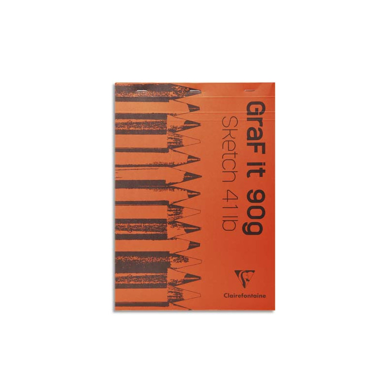 CLAIREFONTAINE Bloc de croquis Graf It format A4 80 pages microperforées 90g