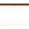 CLAIREFONTAINE RHODIA Sous-main semainier entoilé A4+ 60 feuillets microperforés perpétuel, non dat&eacute