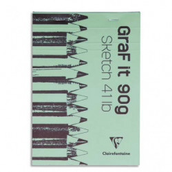 CLAIREFONTAINE Bloc de croquis Graf It format A3 80 pages microperforées 90g