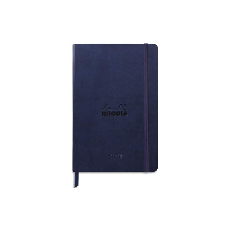 CLAIREFONTAINE RHODIA Agenda Webplanner Janvier à Décembre 2024 A5 - grille verticaIe,160pages LIE DE VIN