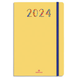 OBERTHUR Agenda MERIDA, Janvier à Décembre 2024, format 17x24,5cm, couv imprimée marquage à chaud Jaune